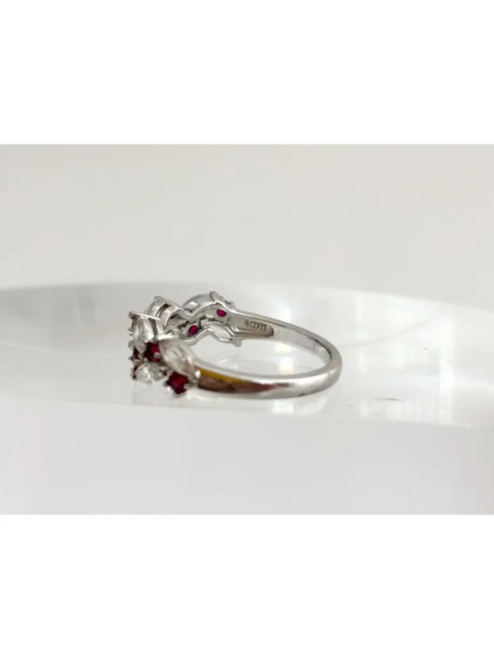 Tanzanite Cluster Gemstone Sterling Silver 925 Vintage Ring - sz 10